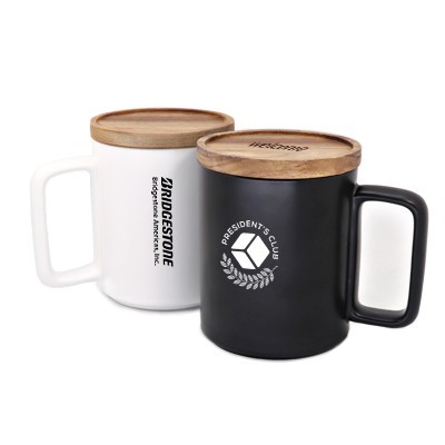Wooden Cap Ceramic Mug - 450ml 01