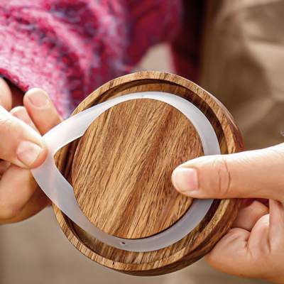 Wooden Lid Glass Canister - 700ml 06