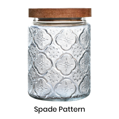 Wooden Lid Glass Canister - 700ml 08